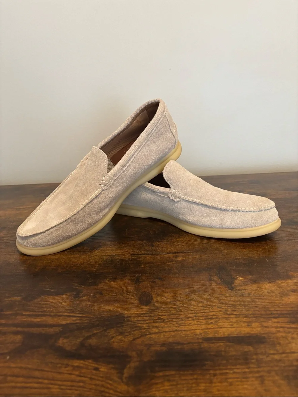 Johnnie-O Men's Suede Slip-On Loafers in Gray